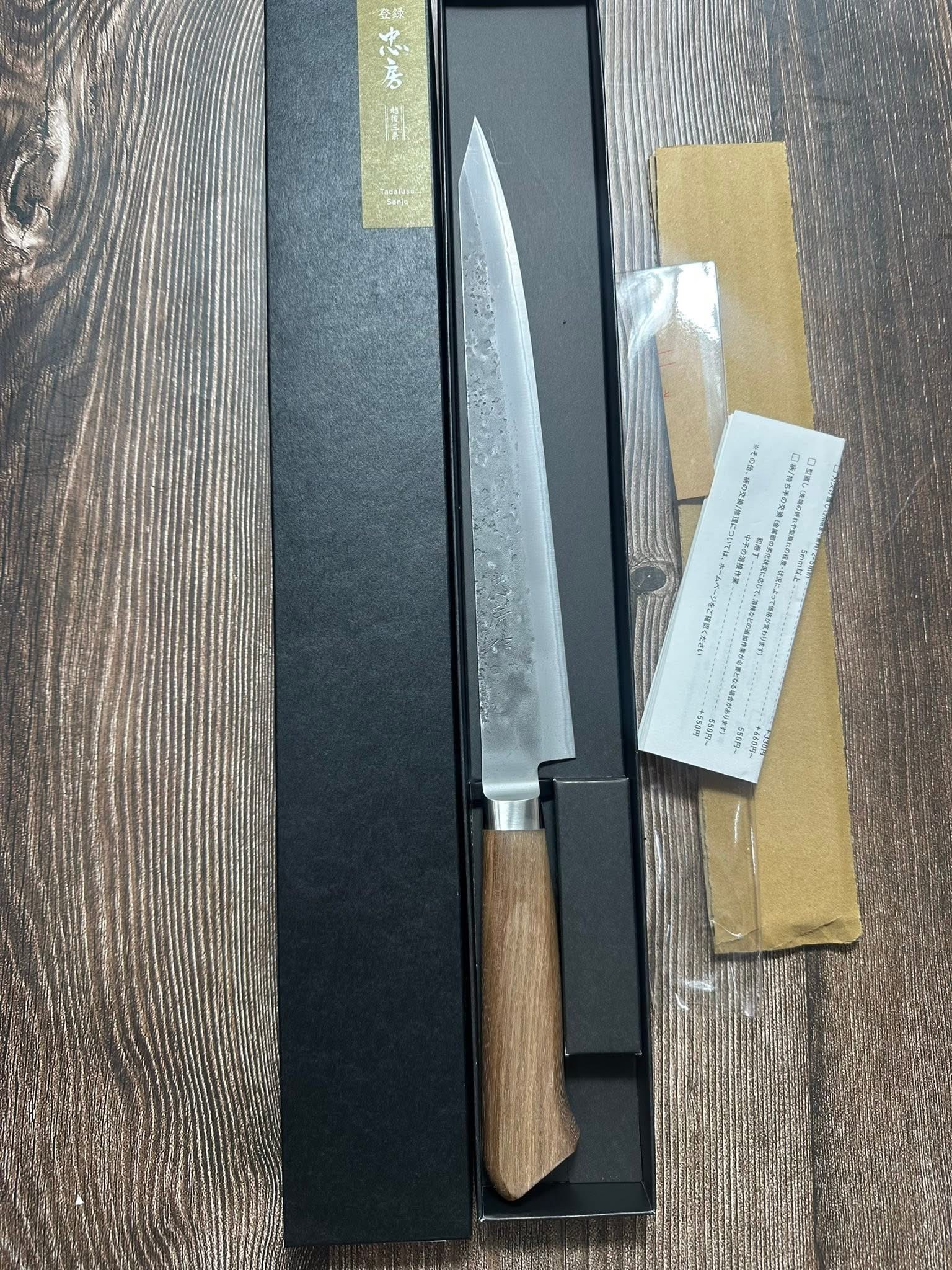 Sujihiki Mũi kiritsuke 240mm Tadafusa