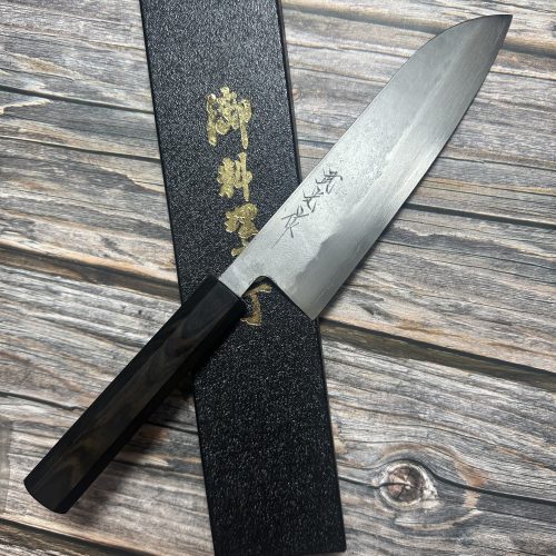 santoku 180mm Bạc3 ốp nashi